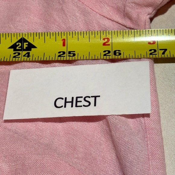 Susan Graver Womens Linen LongSleeve Tunic Button Up Shirt 2X Breathable Coastal - Picture 7 of 7